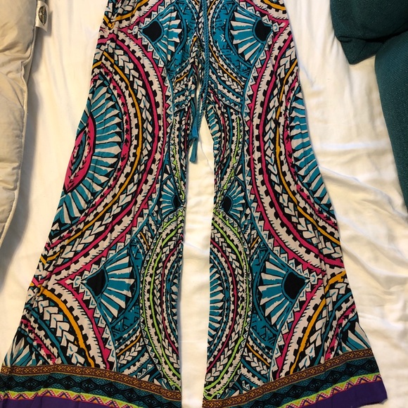 Hippie Colorful Bell Bottom Comfortable Flow Pants - Picture 1 of 2